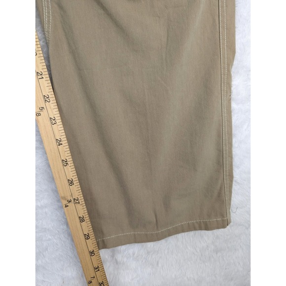 Kuhl Cargo Pants Men's 38x30 Khaki Cotton Blend Flat Front Hiking Workwear - Picture 2 of 14
